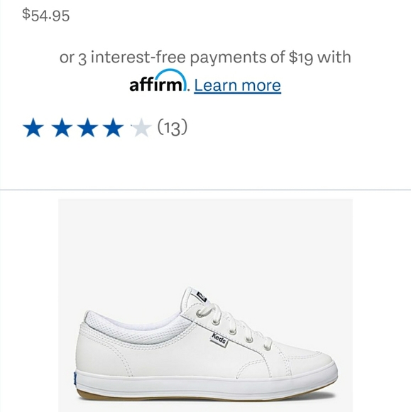 Keds Shoes - White Leather Center Ked Sneakers sz 7